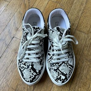 TOPSHOP CUBA LACE UP TRAINER SNAKE WOMEN’S
